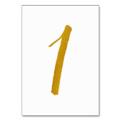 Trouwtafel nummers (Faux Gold Folie) 1 Kaart (Achterkant)