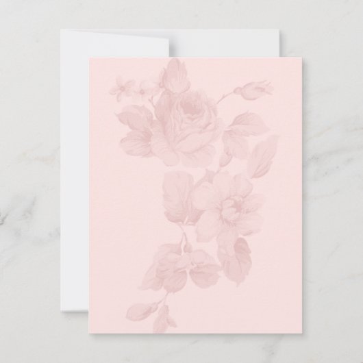 Trouwtafel nummers in vintage bloemenstijl kaart (Achterkant)