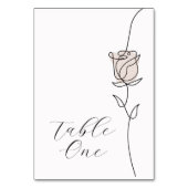 Trouwtafel nummers kaart (Achterkant)