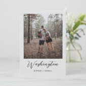 Trouwtafel nummers met foto's Sjabloon Kaart (Staand voorkant)