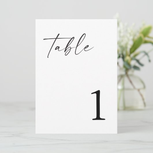 Trouwtafel nummers, tafel nummer Kaarten (Staand voorkant)