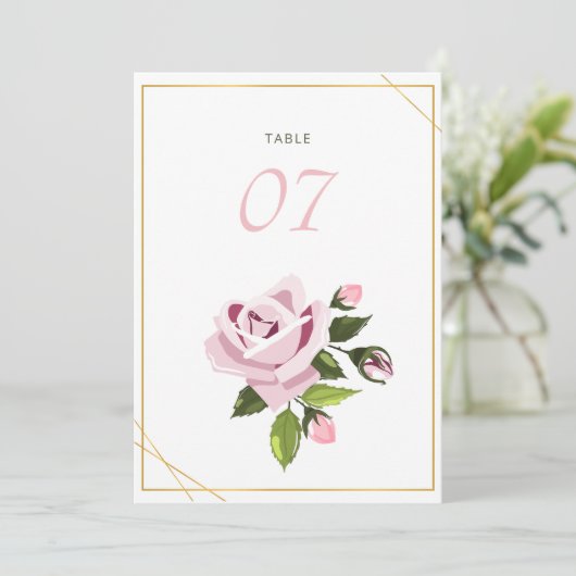 Trouwtafel Nummers Trouwtafel en zitplaatsen Feestdagenkaart (Staand voorkant)