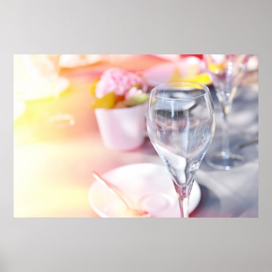 Trouwtafel onder de zon poster (Voorkant)