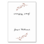 Trouwtafel plaatskaarten met roosgouden folie en b kaart (Voorkant)