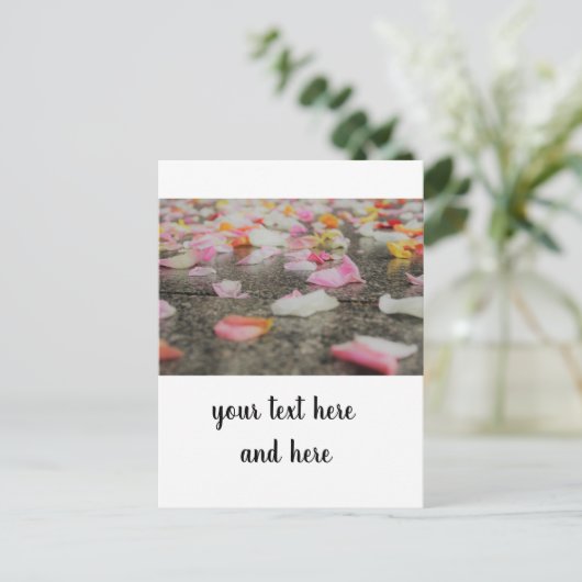 trouwtafel tabletop confetti briefkaart (Staand voorkant)