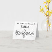 Trouwtafel tekenen Plaatskaarten Kaart (Gele Bloem)