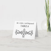 Trouwtafel tekenen Plaatskaarten Kaart (Achterkant)