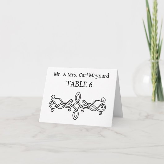 Trouwtafel tekenen Plaatskaarten Kaart (Voorkant)