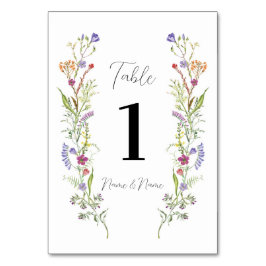 Trouwtafel Wildflowers Floral Ditsy Kaart