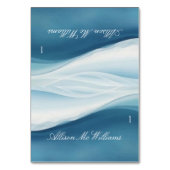 Trouwtafelkaartjes - Serene Blue Kaart (Voorkant)