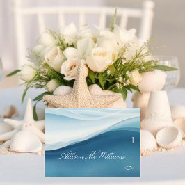 Trouwtafelkaartjes Visicoon - Serene Blue Kaart