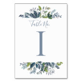 Trouwtafelnummer | Dusty Blue Greenery 1 Kaart (Achterkant)