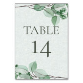 Trouwtafelnummer | Elegante Waterverf Eucaly Kaart (Achterkant)