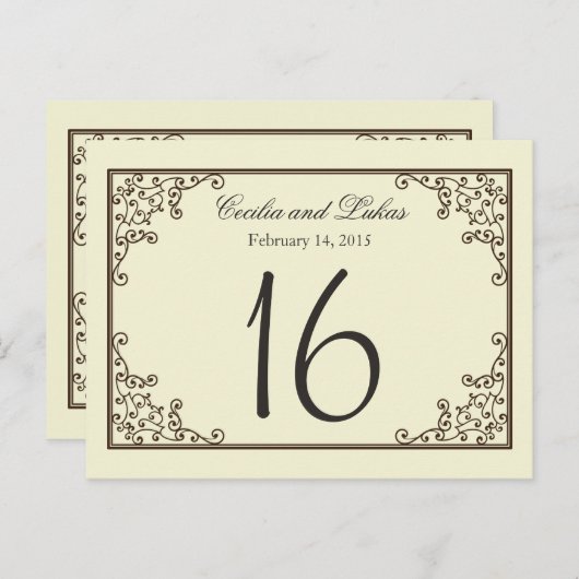 Trouwtafelnummer | ijzerfabriek briefkaart (Voorkant / Achterkant)