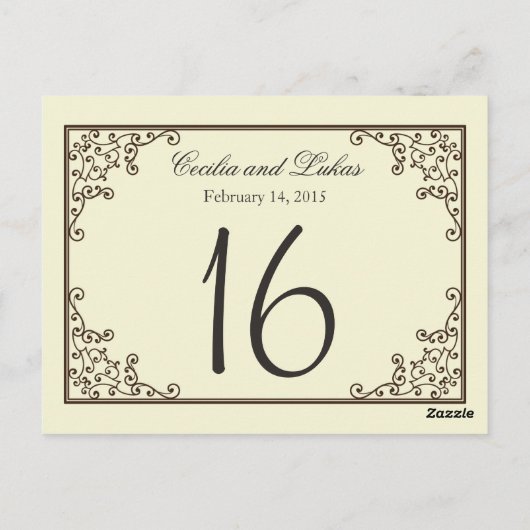 Trouwtafelnummer | ijzerfabriek briefkaart (Achterkant)