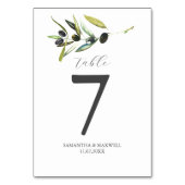 Trouwtafelnummers Olive Wedding Thema's Kaart (Voorkant)