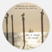 Trouwtas dank u sticker (Voorkant)