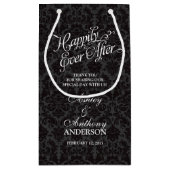 Trouwtas nog lang en gelukkig na Black Damask Klein Cadeauzakje (Achterkant)