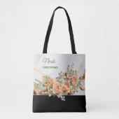 Trouwtas Peach Roses & Driftwood Tote Bag (Voorkant)