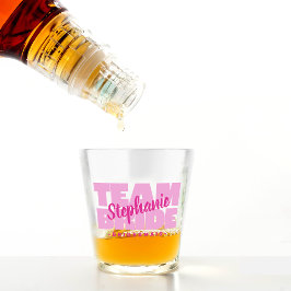 Trouwteam Bruid Bruidsmeisje Roze Favor Shot Glas