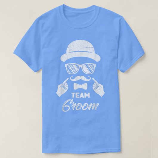 Trouwteam bruidegom vrijgezellenfeest  t-shirt (Design voorkant)
