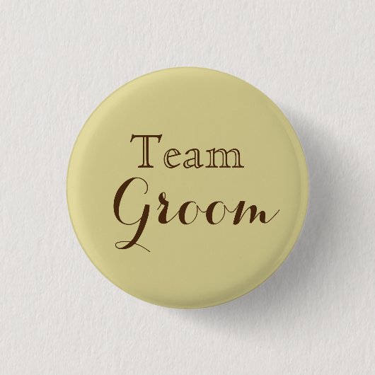 Trouwteam Groom Ronde Button 3,2 Cm (Voorkant)