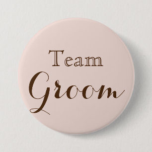 Trouwteam Groom Ronde Button 7,6 Cm