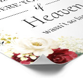 Trouwteken 'In Liefdevolle Herinnering' Rood Wit B Poster (Hoek)