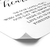 Trouwteken 'In ons hart voor altijd' Poster (Hoek)