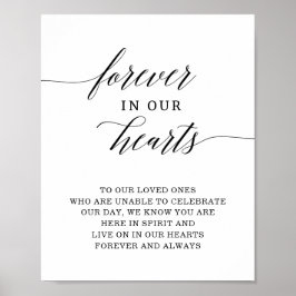 Trouwteken 'In ons hart voor altijd' Poster