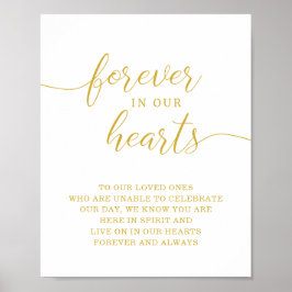 Trouwteken 'In ons hart voor altijd' Poster