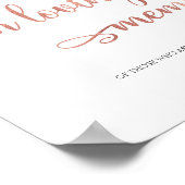 Trouwteken in roze goud ter nagedachtenis poster (Hoek)