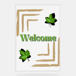 Trouwteken klimop acryl bord