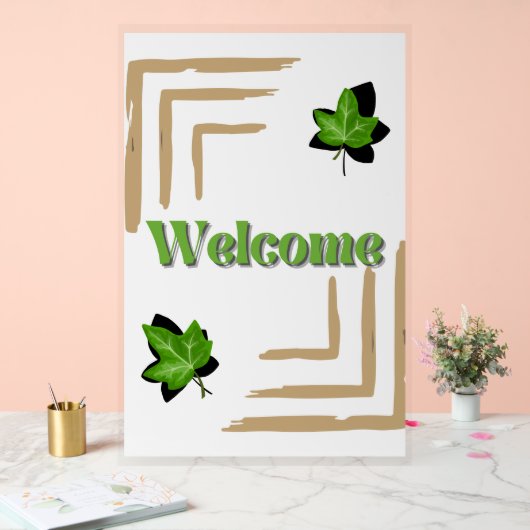 Trouwteken klimop acryl bord (Huwelijk)