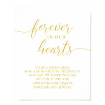 Trouwteken 'Voor altijd in onze harten'