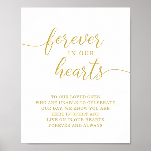 Trouwteken 'Voor altijd in onze harten' Poster (Voorkant)