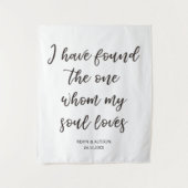 Trouwtekst achtergrond I Have Found The One op maa Wandkleed (Voorkant)