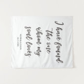 Trouwtekst Achtergrond Ik Heb De Ware Gevonden Aan Wandkleed (Voorkant (horizontaal))