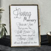 Trouwtekst bord 'In Loving Memory' Poster