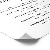 Trouwtekst 'in liefdevolle herinnering' trouwbord  poster (Hoek)