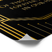Trouwtekst In Loving Memory | Gatsby Art Deco Poster (Hoek)