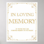 Trouwtekst In Loving Memory | Gatsby Art Deco Poster (Voorkant)