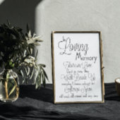 Trouwtekst In Loving Memory Poster