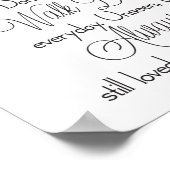 Trouwtekst In Loving Memory Poster (Hoek)