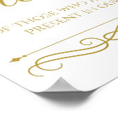 Trouwtekst 'Loving Memory' in gouden kalligrafie Poster (Hoek)