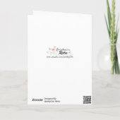 Trouwtekst met felicitaties voor Flamingo Bruiloft Kaart (Achterkant)