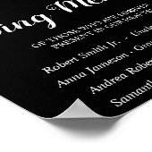 Trouwtekstbord met witte rozen 'Ter liefdevolle he Poster (Hoek)