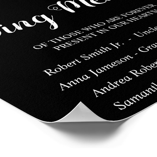 Trouwtekstbord met witte rozen 'Ter liefdevolle he Poster (Hoek)