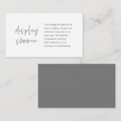 Trouwtentoonstelling Modern Minimalistisch Donker Informatiekaartje (Voorkant / Achterkant)