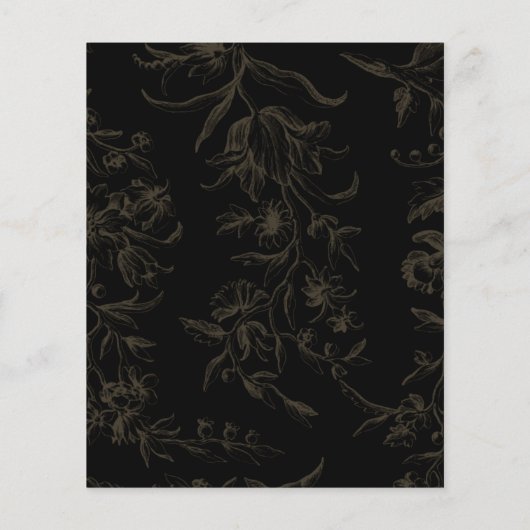 Trouwthema Black Tie Vintage Goud Damast (Achterkant)